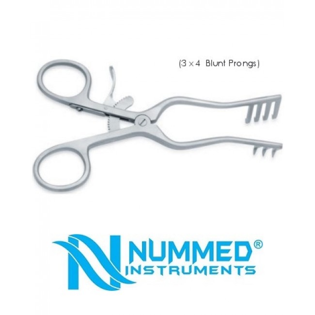 Wests Retractor , Spinal Instruments, 3 x 4 Prongs, 14 cm Wests Retractor , Spinal Instruments, 3 x 4 Prongs, 14 cm